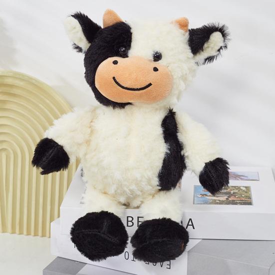 Cow Plush Stuffed Animal Toy 9 Inch Cow Plush Keychain Fluffy Cow Portable Stuffed Toy Perfect Birthday Gift