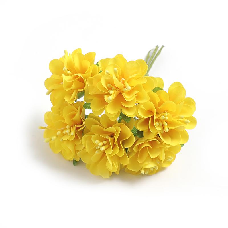 6Pcs/lot Mini Artificial Silk Carnation Flowers Bouquet for Home Wedding Party Decoration DIY Craft Wreath Gifts Accessories