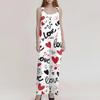 Women's  Overalls  Print Vintage Jumpsuit ,Non,Adjustable Straps,