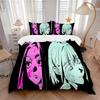 Colorful Contrast Faces Print 3Pcs Bedding Setduvet Cover With 2 Bedropillowcase Home Birthday Gift