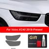 2 Pcs Car Headlight Protective Film Protection Self Healing Transparent Black TPU Sticker For Volvo XC40   Accessories