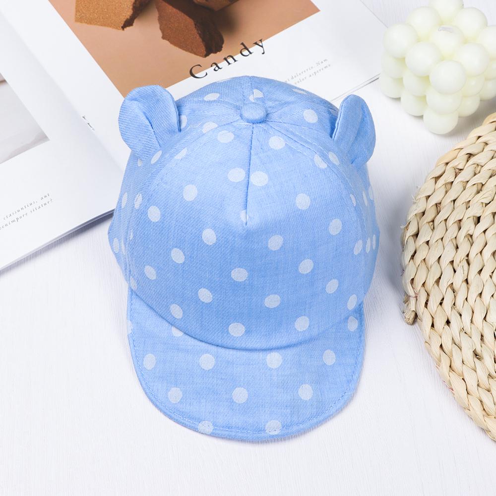 6-24Months Outdoor Girls Boys Dot Beach Caps Baby's Baseball Hat Rabbit Ear Cap Children Sun Hat