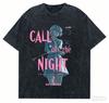 2026 The Night Washed New Model Personality Clothes Shirt Year Round Clothing Retro Vintage Loose Fashion