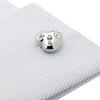 Cufflink Specialty Store CUFF Silver Heart Crystal Cufflinks Cufflinks Cufflinks N00193