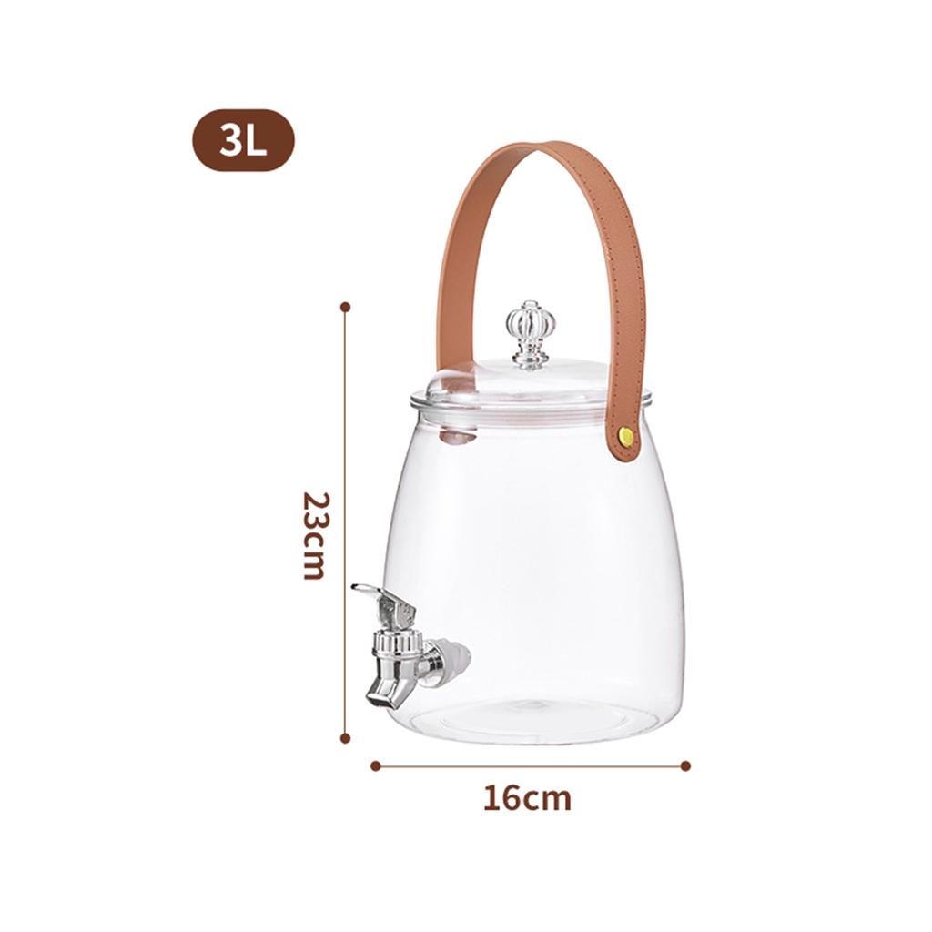 Large Capacity Plastic Refrigerator Beverage Dispenser with Spout Portable Cold Kettle Drinking Water Jug for Outdoor Camping