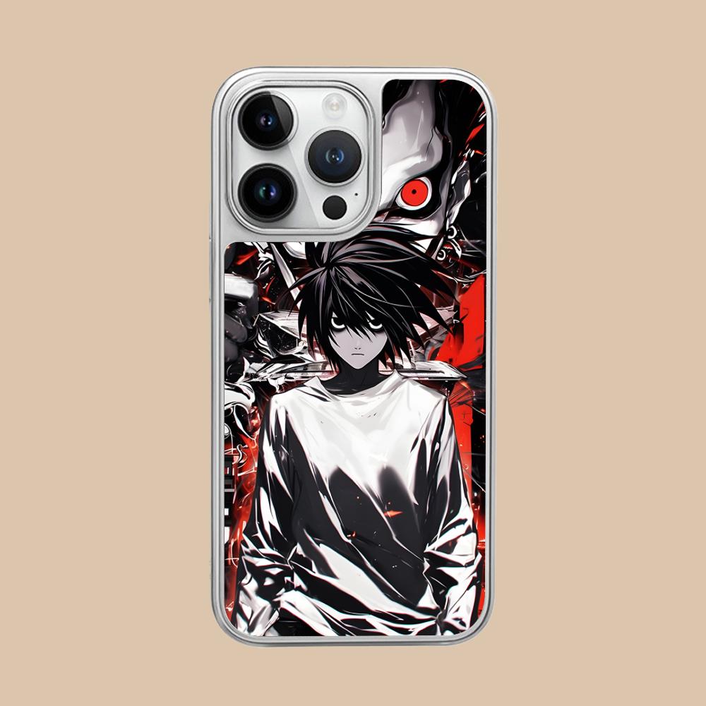 Death Note L Lawliet Mobile Phone Case for iPhone 17 16 15 14 13 12 11 Air Pro Max Plus Silver Plating Colorful Cover Pretty