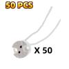 50 Pcs MR16 GU10 Lamp Base Light Holder Socket Ceramic Connector Adapter with Wire for Mr16/Gu10 LED Halogen Lamp