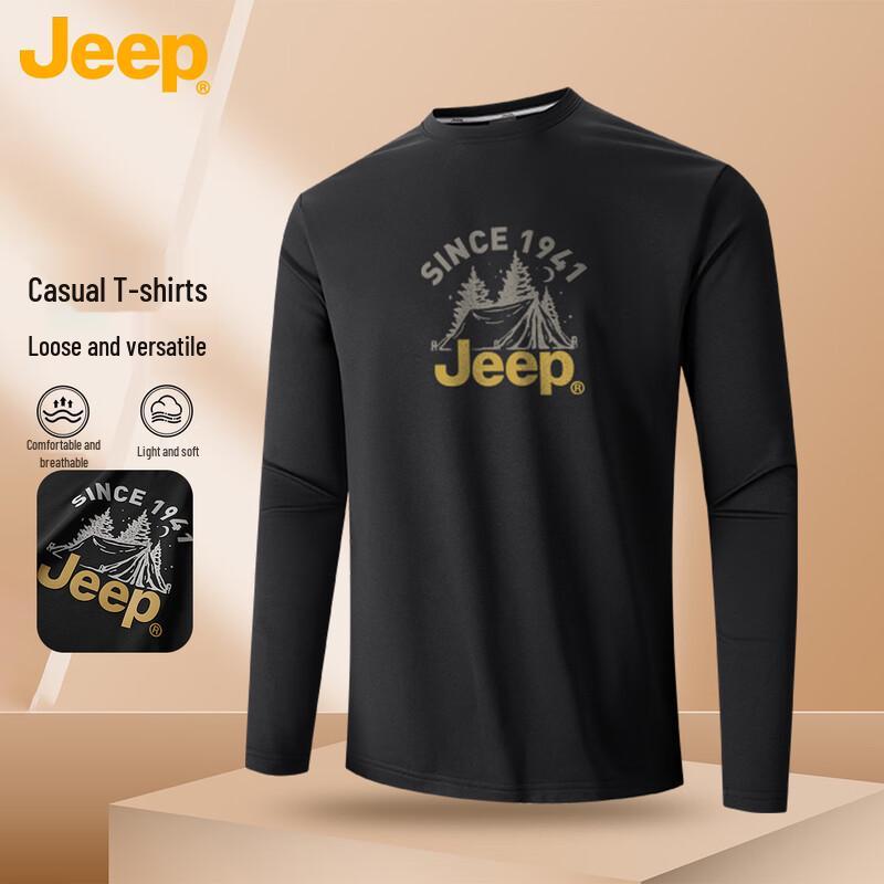 

JEEP Men s American Style Casual Loose-Fit Round Neck Long Sleeve Sweatshirt 3XL