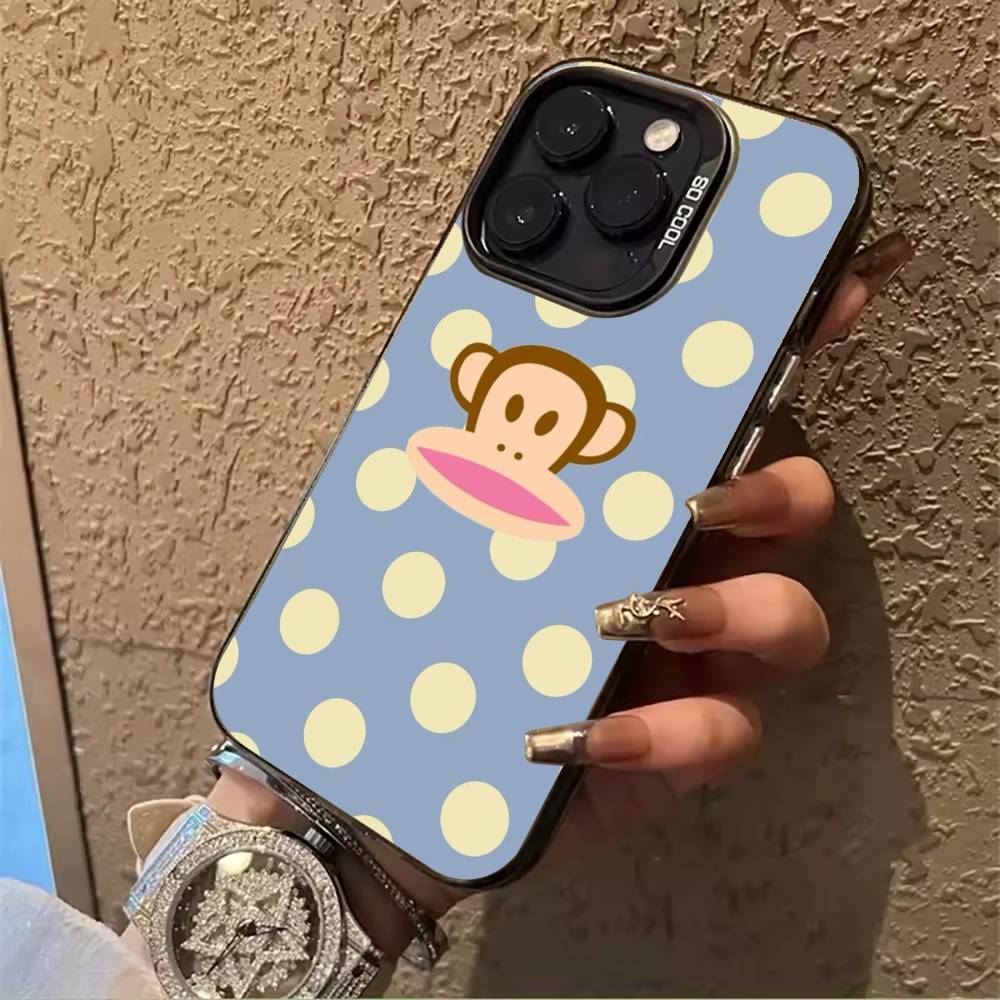 Cute P-Paul -F-Frank design Phone Case For IPhone17 16 11 12 13 14 15 16 Pro Max Plus Cover Colored Silver Funda Bumber