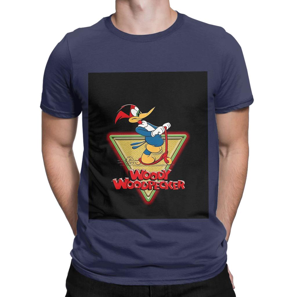 Woody Woodpecker Black Poster Funny 100 Cotton Tshirt Woody Woodpecker Tees Tops For Unisex