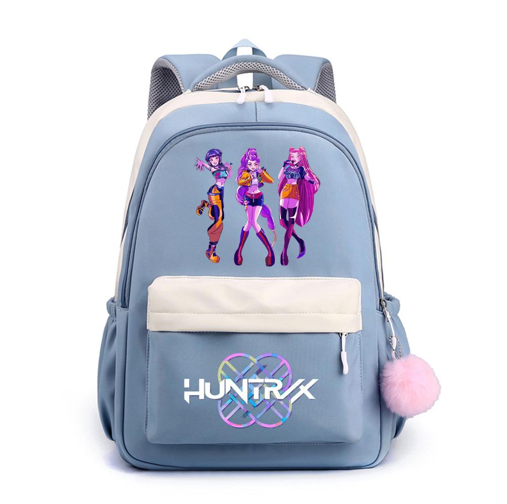 Söt K-Pop Tryckt Ryggsäck med Stor Kapacitet för Tonåring Student Flicka Pojke Skolväska Bokväska Barnpresent Kvinnor Vattentät Resväska Mochila