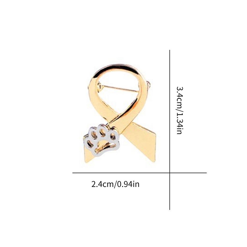 Colorful Pet Paw Print Bowknot Tie Brooch Unique Animal Ornament Pin Dog Paw Pattern Lapel Pin for Dog and Cat Lovers