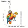 Cute Parrot Lemon Drink Acrylic Earrings for Women Chic Fashion Earrings Animal Earrings Female Versatile Earrings Holiday Gifts for Best Friends
