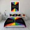 Rainbow rays and text. Bedding sets Duvet cover sets Duvet covers Pillowcases(1 * Duvet Cover 2 * Pillowcases without duvet insert)