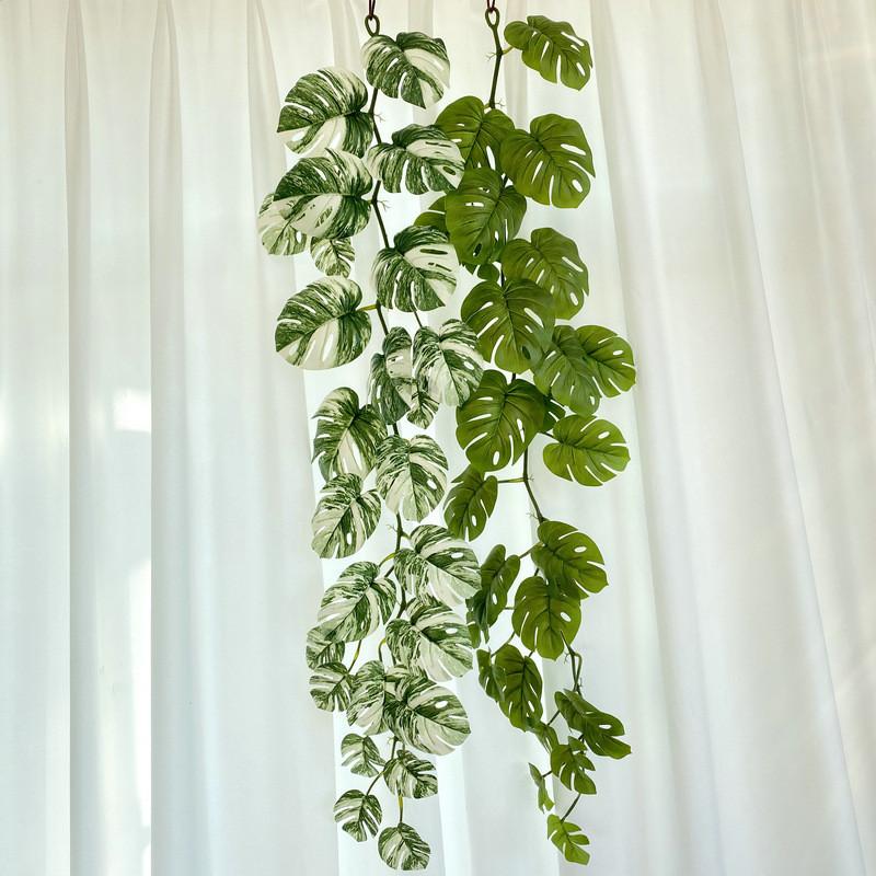 12m Faux Monstera Vine Hanging Plant For Living Room Wall Decoration