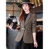 Premium Autumn/Winter Women's Elegant Textured Blazer - Formal High-End Jacket