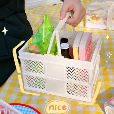 Dirty Clothes Storage Collapsible High Strength Foldable Kids Room Toy Storage Basket Picnic Food Storage Basket