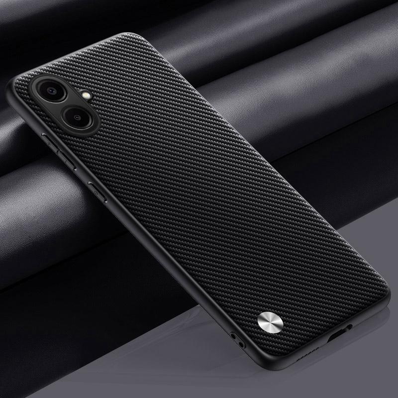 

Luxury PU Leather Case For Samsung Galaxy A07 4G Back Cover Matte TPU Silicone Full Protection Phone Case For Samsung A07 Coque For Samsung A07 4G матовый черный