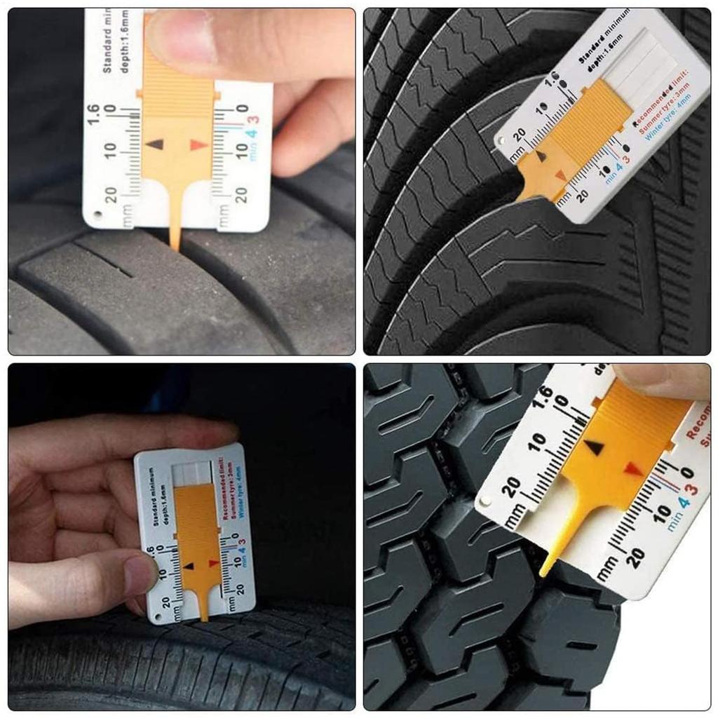 0-20 Mm Tyre Tread Depth Depthometer Car Wheel Tread Depthometer Tread Ruler Wheel Measure Tool Plastic Measure Tool