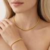 Titanium Steel Gold-plated Necklace Oriental Charm Golden Hand Chain Fashion Bead Bracelet  Girl