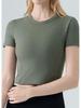 Spring Summer Women's Quick-Dry Short Sleeve Round Neck Yoga & Fitness Top
