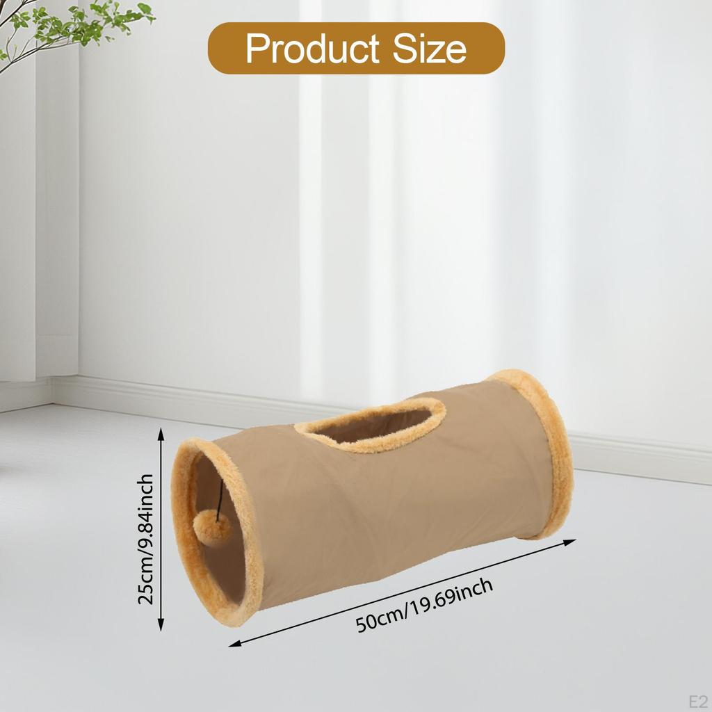 Cat Tunnel for Indoor Cats Toy 19.69x9.84inch Resting Pet Supplies Scratch Resistant Kitten Cave
