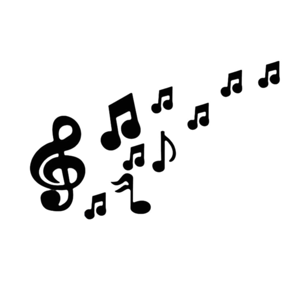 Removable Finish Music Note Wall Sticker 3D Look Embossed Wall Decal  Wall Background