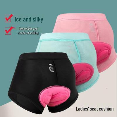 Pantaloncini da Ciclismo Jepozra da Donna Ispessiti in Silicone - Pantaloni da Bici Traspiranti e ad Asciugatura Rapida