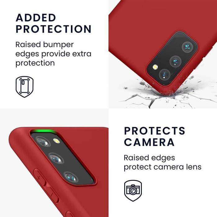 Coque - Samsung - Galaxy S20 FE - Silicone Souple - Rouge - Protection Anti-choc