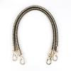 60cm Black PU Leather Woven Bag Handle Strap - Imitation Leather Shoulder Accessory