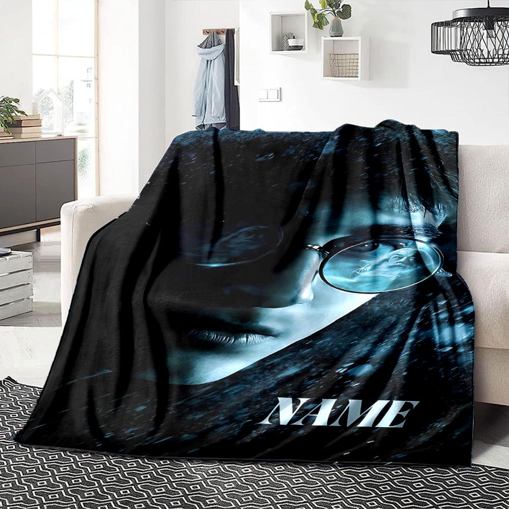 Custom Name "Harry Potter Magical Journey" blanket for Couch & Bed, Plush Cozy Fuzzy Blanket Super Soft & Warm Blankets for Fall and Winter. 0908102