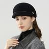 Wool cap women's autumn and winter retro woolen felt hat fashionable foreign style versatile equestrian hat simple hat