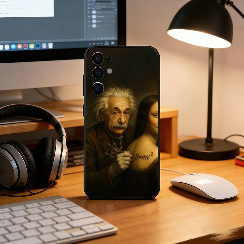 A ridiculous Mona Lisa meme  Phone Case Black Silicone Soft For Samsung S25,S24,S21,S22,S23,S30,Ultra,S20,Plus,Fe,Lite