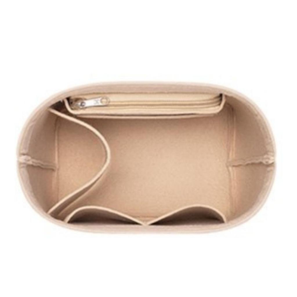 Women Portable Bucket Shopper Storage Bag Felt Insert Organizer Makeup Handbag Travel Inner Purse Cosmetic Bag Liner