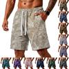 Herren lockere Camouflage-Print Sport-Trainings-Workout-Gym-Strandshorts mit Taschen Kordelzug Taille Lässige Sportunterteile