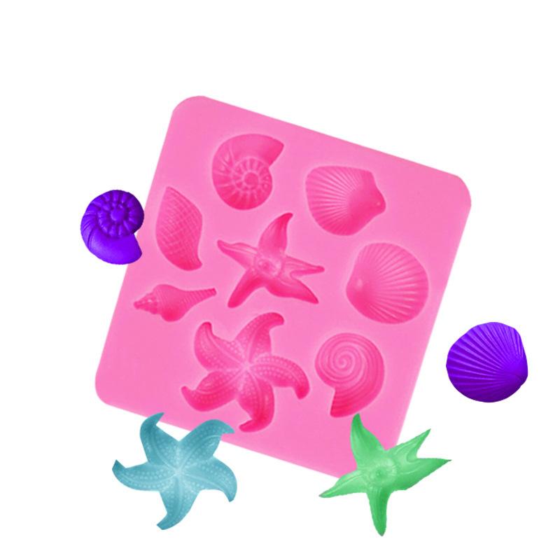 Conch Starfish Shell Silicone Mold Marine Life Handmade Decoration Chocolate Candy Cake Aromatherapy Plaster Mould