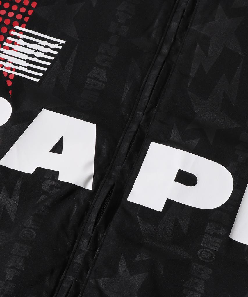 Bape Ava Frame Monogram Jacquard Multi-Logo Padded Jacket (M) Black