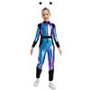 Dětský kostým mimozemšťana Cosplay Dlouhý rukáv Vysoký pas Lesklý kovový zip Kombinéza Halloweenský body