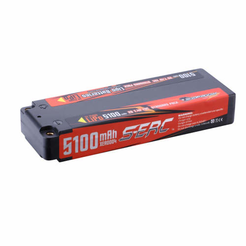 

Акумулятор LiPo SUNPADOW S-ERC Series 5100mAh 7.4V 2S 70C з жорстким корпусом для RC вантажівок, RC траггі, RC безпілотних вертольотів, FPV гонок