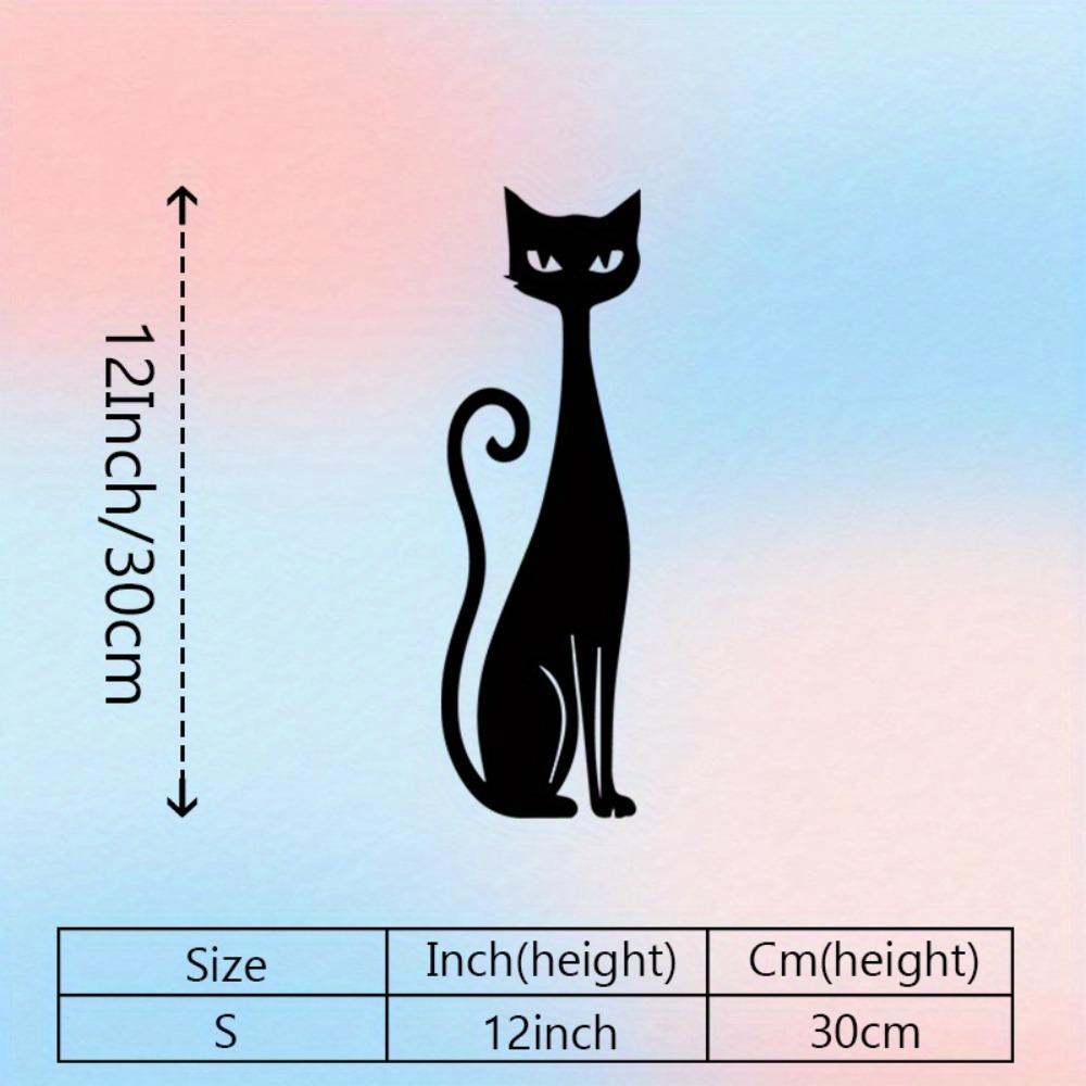 

Cat Metal Wall Art, Iron Statue Mural for Living Room, Halloween Decor, Durable Iron Gift for Cat Lovers, Farmhouse Hanging Ornament Size/S 30cm/12inch