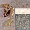 Flying Snowflakes Cold Winter Geometric Hexagon Star Romantic Adhesive Nail Art Stickers Embossment Rhinestone Manicure Decals
