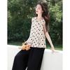 Linen Lyocell Sleeveless Top & Wide-Leg Pants Set