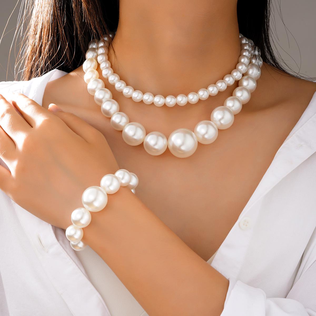 

Bold Pearl Choker: Multi-layer Statement Necklace for Women