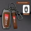 Car Zinc Alloy Leather Car Key Cover Case For B ABT A1 A2 A3 A4 A5 A6 A7 A8 Q2 Q3 Q4 Q5 Q7 Q8 TT RS3 RS4 RS5 RS6 S3 S4 S line