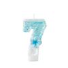 Creative Numbers Birthday Party Day Candles First Year Blue Cute Flowers Cake Decorations