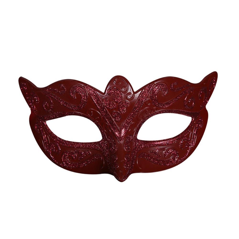 Plastic Glitter Mask Half Face Mask Venice Mask Personality Halloween Masks  Women