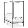 Day and Night - Day and Night Canopy Bed Frame Without Mattress Grey Metal 90x200 Cm