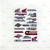 FOR HONDA HRC H WING Reflective motorcycle stickers, 3M safety warning at night in the dark scooter helmetsOW3