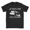 Je Peux Pas J'ai La Flemme Cotton T-Shirt For Man Beach  Vintage T Shirts Comfortable Novelty Tees Oversize Printed Clothes