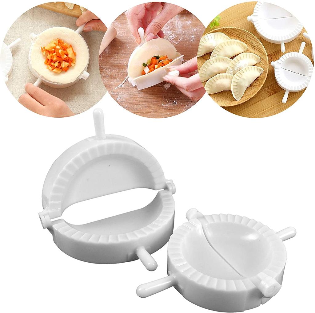 3Pcs Dumpling Maker Dumpling Tool Dough Press Dumpling Mold Meat Pie Cutter For Ravioli Calzones Empanada Turnover Pierogi Gyoza